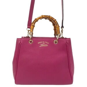 GUCCI Bamboo Shopper 2way Leather Bag